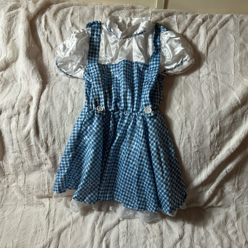The Wizard of Oz Sequin‎ Dorothy Child Dress Medium Blue White